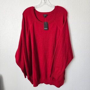 Torrid NWT Red Core Everyday Soft Pullover Crew Sweater Sz 28W